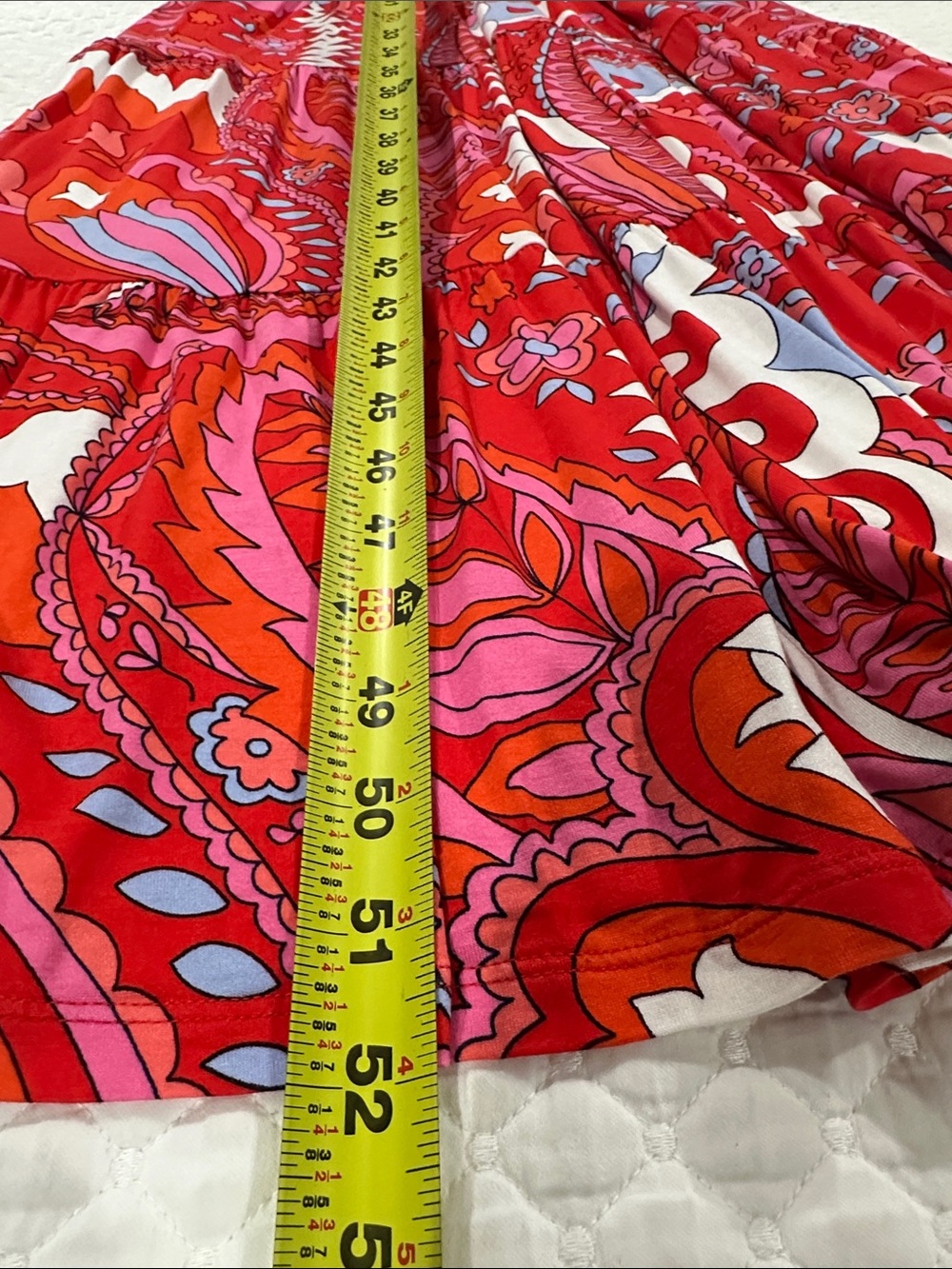 Boden Sleeveless Paisley Jersey Maxi Dress Sylvia Flame Scarlet Tier Size 4 - Picture 17 of 17